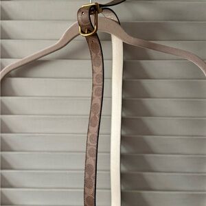 Brown Patterned Belt with Gold Buckle